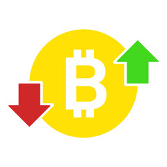 BTC sign. Bitcoin vector icon.