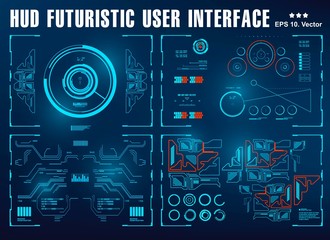 Futuristic virtual graphic touch user interface, target