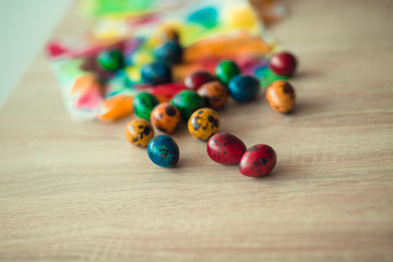 Colorful Easter eggs background