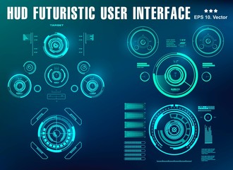 Futuristic virtual graphic touch user interface, target