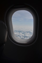 view from the window of an airplane