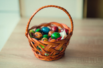 Colorful Easter eggs background