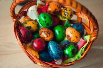 Colorful Easter eggs background