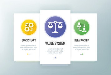Trust Icons for Website and mobile app onboarding screens vector template stock illustration