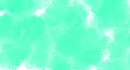 Green watercolor background for your design, watercolor background concept, vector.