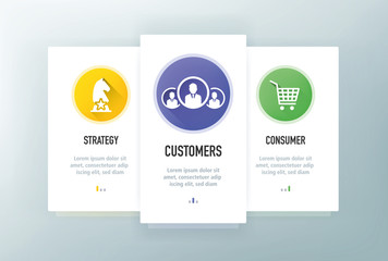 Target Audience Icons for Website and mobile app onboarding screens vector template stock illustration