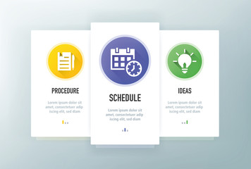 Solution Icons for Website and mobile app onboarding screens vector template stock illustration