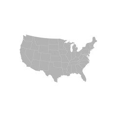 Fototapeta na wymiar United States of America map. USA