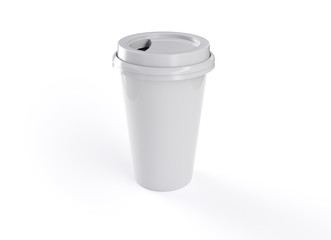 3d rendering coffee mug with white background