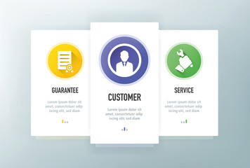 Quality Assurance Icons for Website and mobile app onboarding screens vector template stock illustration