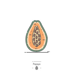 Papaya - Line color icon