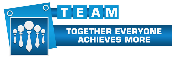 TEAM - Together Everyone Achieves More Blue Squares Symbol Horizontal 