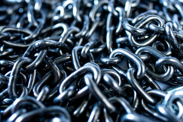 metal chain on white art background