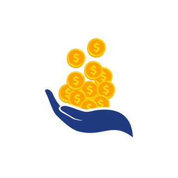 Saving money vector icon illustration. Saving money icon symbol design