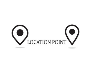 Location point Logo template vector icon illustration