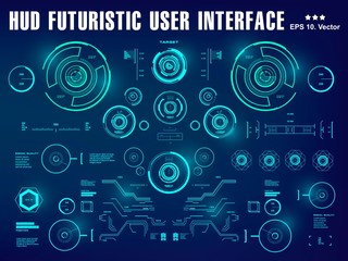 Futuristic virtual graphic touch user interface, target