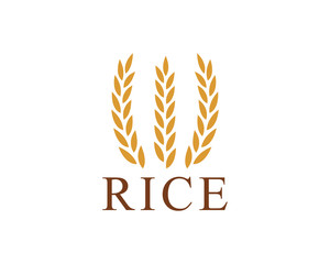 rice food meal logo and symbols template