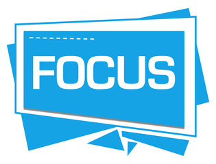 Focus Blue Squares Triangles Text 