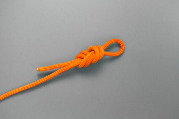 Knot from a climbing rope.