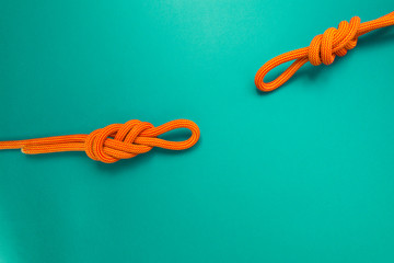 Knot from a climbing rope.