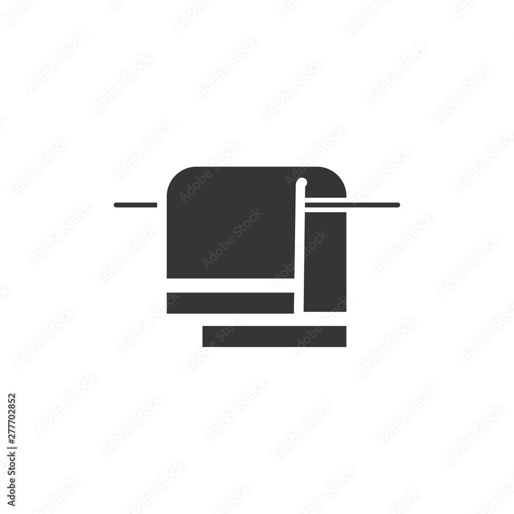 Poster towel icon template black color editable. towel symbol vector sign isolated on white background. sim