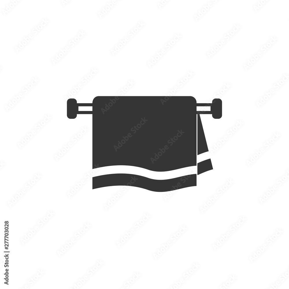 Aufkleber towel icon template black color editable. towel symbol vector sign isolated on white background. sim