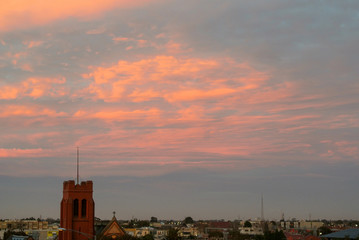 Sunset pink and blue