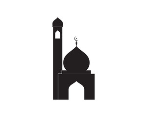 islamic mosque logo vector icon template