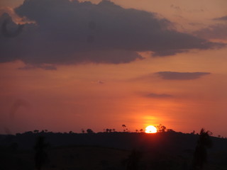 sunset in mountains