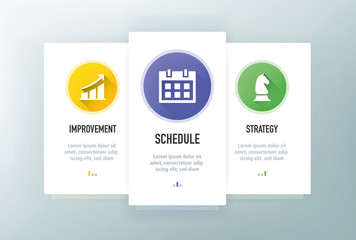 Action Plan Icons for Website and mobile app onboarding screens vector template stock illustration
