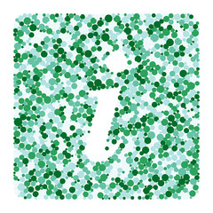 i letter color distributed circles dots illustration