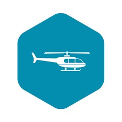 Military helicopter icon. Simple illustration of military helicopter vector icon for web