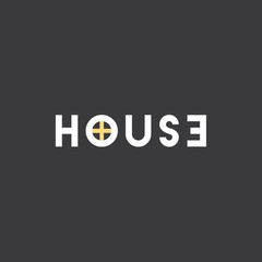 Typography house logo design