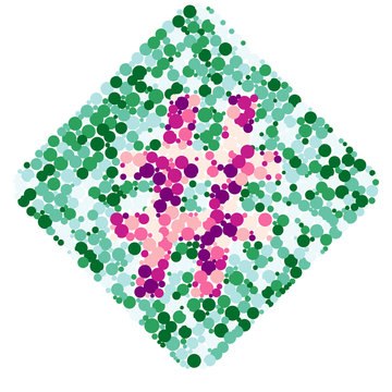 Hash Sharp sign color distributed circles dots illustration
