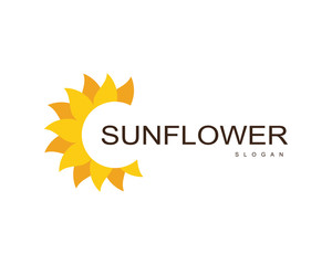 Fototapeta premium Sunflower logo icon vector
