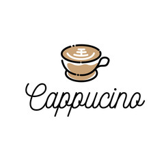 The cappuccino logo inspired cafe design