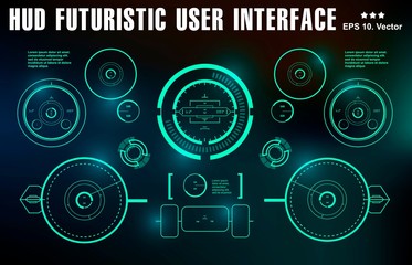 Futuristic virtual graphic touch user interface, target