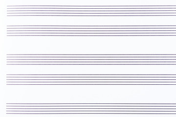 Empty sheet of notes template for beginners. Sheet of notes background