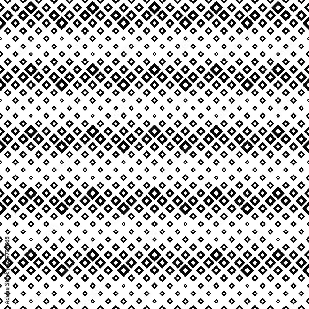 Poster geometrical seamless square pattern background - black and white abstract vector graphic design