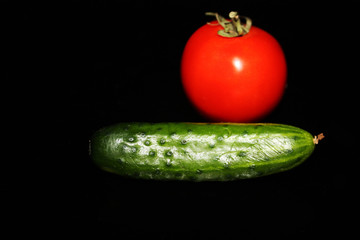 cucumber and tomato