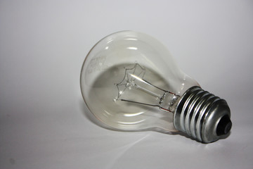 light bulb on black background