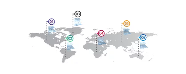 Foto op Plexiglas wereldkaart Infographic sjabloon met pictogrammen opties. wereld infographic. zakelijke infographic voor presentaties, lay-out, banner, grafiek, infografiek. © zhaluldesign