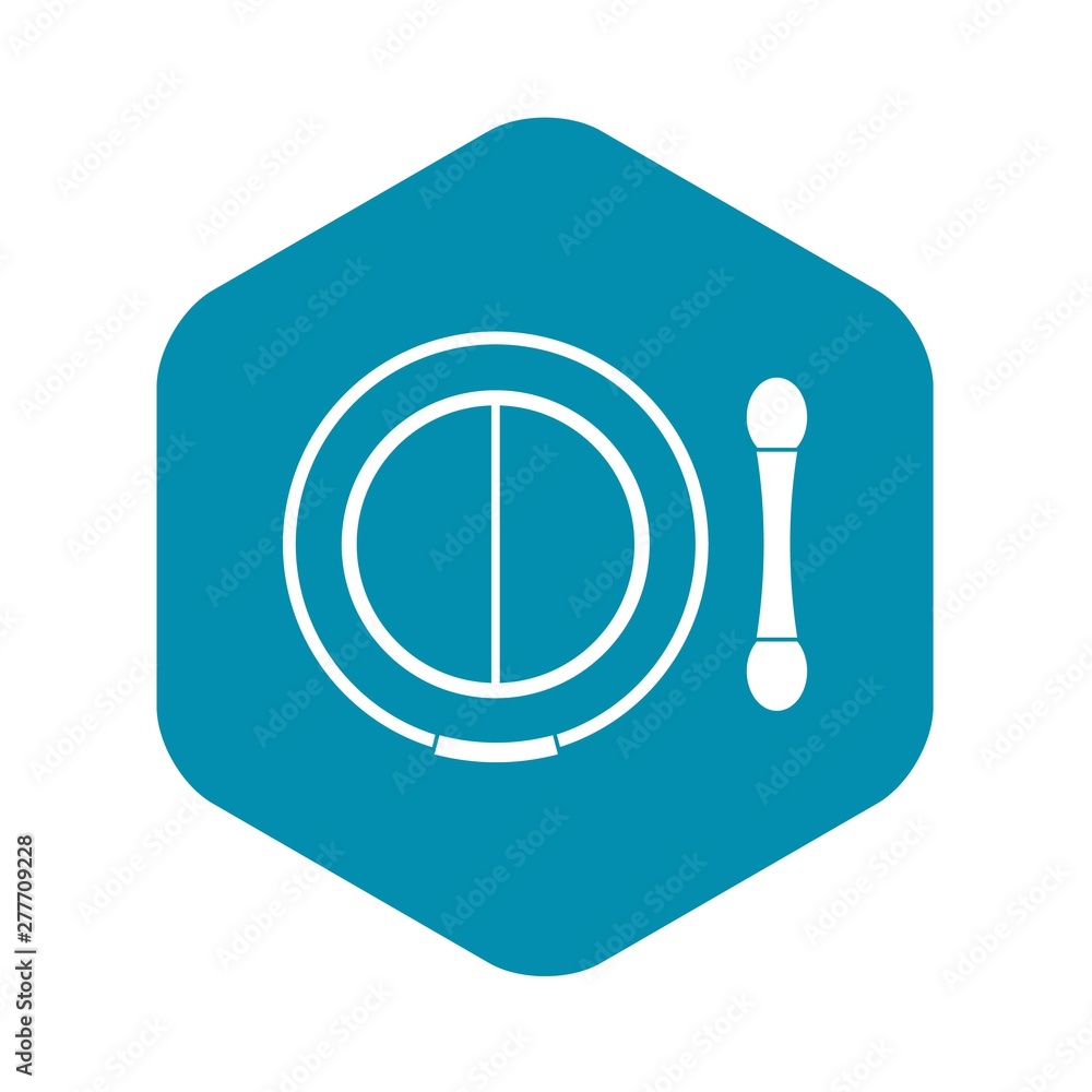 Aufkleber shadow kit with applicator icon. simple illustration of shadow kit with applicator vector icon for w