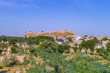 Fototapeta premium Beautiful panorama of the Golden Fort of Jaisalmer, India