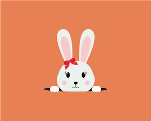 Fototapeta premium Rabbit Logo template vector icon