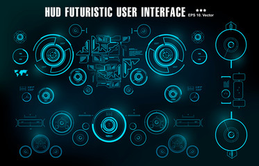 Futuristic virtual graphic touch user interface, target