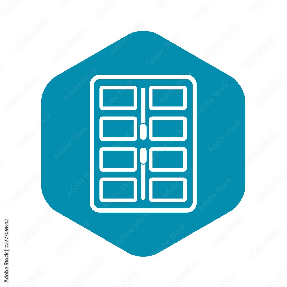 Aufkleber makeup palette with applicators icon. simple illustration of makeup palette with applicators vector 