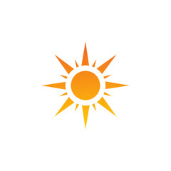 Sun logo design vector template