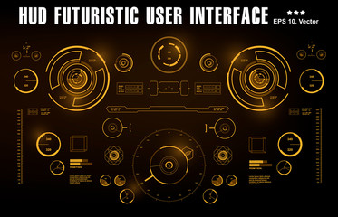 Futuristic virtual graphic touch user interface, target