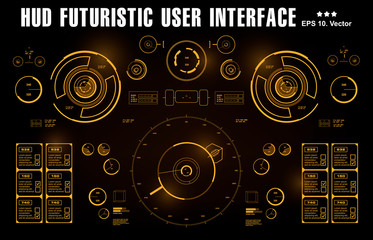 Obraz premium Futuristic virtual graphic touch user interface, target